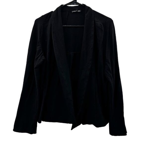 Eileen Fisher Black Long‎ Sleeve Open Blazer Jacket Size L - Picture 1 of 12